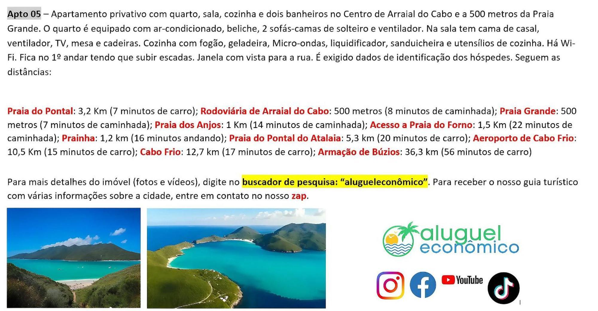 Arraial Do Cabo - Brisas Do Farol - Aluguel Economico Apartment ภายนอก รูปภาพ